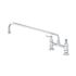 T&S Brass And Bronze Double Pantry Faucet Deck Mount 8" Centers 18" Swing Nozzle