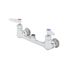T&S Brass And Bronze 8" Wall Mount Mixing Faucet Cv-Cerama Carts Lever Handles