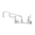 T&S Brass And Bronze Dbl Pantry Faucet 8" Centers 12" Swing Nzzl 4" Wrist Hndles