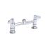 T&S Brass And Bronze 8" Dck Mnt Faucet Lvr Hndls Swivel Outlet Supply Nipple Kit