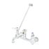 T&S Brass And Bronze Srvc Sink Faucet Wll Mnt 8" Centers Built-In Stops Polished