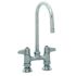 T&S Brass And Bronze 4" Dck Mnt Faucet 5-7/8" Gsnck 2.2 GPM Aerator 1/2" Nipples