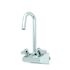 T&S Brass And Bronze 4" Wll Mnt Faucet W/3" Swvl Gsnck 2.2 GPM Aerator Lvr Hndls