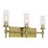 Afx Huntington 24" Three-Light Medium Base Vanity, Light Antique Brass