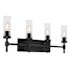 Afx Huntington 30" Four-Light Medium Base Vanity, Black