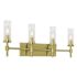 Afx Huntington 30" Four-Light Medium Base Vanity, Light Antique Brass