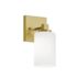 Afx Leo 5" One-Light Medium Base Wall Sconce, Light Antique Brass