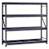 Husky 4-Tier Metal Industrial Duty Garage Storage Unit, 77" X 72" X 24", Black