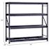Husky 4-Tier Metal Industrial Duty Garage Storage Unit, 77" X 72" X 24", Black