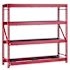 Husky 4-Tier Metal Industrial Duty Garage Storage Unit, 77" X 72" X 24", Red