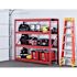 Husky 4-Tier Metal Industrial Duty Garage Storage Unit, 77" X 72" X 24", Red