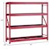 Husky 4-Tier Metal Industrial Duty Garage Storage Unit, 77" X 72" X 24", Red