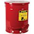 Justrite 14 Gallon Oily Waste Can Hands-Free Self-Closing Cover Red