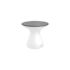 Ledge Lounger Autograph Standard Side Table-White Base-Gray Lid