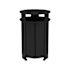 Ledge Lounger Mainstay Industrial Round Trash Bin And Liner-Black
