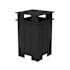Ledge Lounger Mainstay Industrial Square Trash Bin And Liner-Black