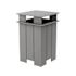 Ledge Lounger Mainstay Industrial Square Trash Bin And Liner-Gray