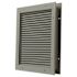 Ngp Door Partition Louver, Gray, Visible Blade Area 15-1/4" H X 15-1/4" W