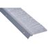 Ngp Weatherstrip, Metal With Angled Grey Nylon Brush Seal, Anodized, 96"