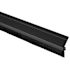 Ngp Weatherstrip, Metal With Angled Grey Nylon Brush Seal, Dark Bronze, 84"