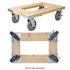 Snap-Loc Wood Dolly Kit With 6" Synthetic Rubber Casters