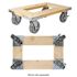 Snap-Loc Wood Dolly Kit With 6" Polyurethane Casters