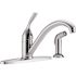Delta Classic Single-Handle Standard Kitchen Faucet with Side Sprayer in Chrome