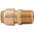SharkBite 1/2 in. Brass Push-to-Connect Straight Connector Male NPT
