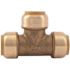 SharkBite 3/4 in. Brass Push-to-Connect Tee Fitting