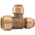 SharkBite 1/2 in. x 1/2 in. x 3/4 in. Brass Push-to-Connect Reducer Tee Fitting