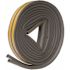 Frost King 5/16 in. x 1/4 in. x 17 ft. Grey D-Center EPDM Medium Gap Weatherseal Tape