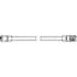 Watts Stainless Steel Gas Appliance Connector, 5/8 in. OD, 1/2 in. ID, 1/2 in. MNPT x 1/2 in. FNPT, 24 in. L