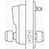 L1000 Left Hand Satin Chrome Cylindrical Lock with Lever No Key Overide