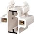 Leviton 75-Watt G23 And G23-2 Lamp Base 13-Watt 2-Pin Snap-In Compact Fluorescent Lampholder, White 26720-100