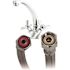 Fluidmaster 1/2 in. Compression x 1/2 in. F.I.P. x 12 in. L Braided Stainless Steel Faucet Connector