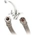3/8 in. Compression x 3/8 in. OD Copper Tubing Coupling Fitting x 16 in. L Braided Stainless Steel Faucet Connector