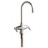 Chicago Faucets Single Hole 2-Handle High-Arc Bathroom Faucet in Chrome with 5-1/4 in. Rigid/Swing Gooseneck Spout