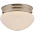 Royal Cove 8 in. Mushroom Shaped Ceiling in Fixture Brushed Nickel Uses One 60-Watt Incandescent Medium Base Lamp