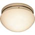 Royal Cove 9.125 in. 2-Light Brushed Nickel Ceiling Flush Mount with White Opal Glass