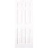 Masonite 24 in. x 80 in. Textured 6-Panel Primed White Hollow Core Composite Interior Door Slab