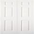 Masonite 30 in. x 80 in. Textured 6-Panel Primed White Hollow Core Composite Bi-Fold Door