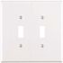 Leviton 2-Gang White Toggle Plastic Jumbo/Oversized Wall Plate (1-Pack) 88109-W