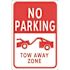 HY-KO 12 in. x 18 in. Aluminum No Parking Tow Away Zone