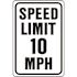 HY-KO 18 in. x 12 in. Aluminum Speed Limit 10 MPH Sign