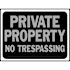 HY-KO 18 in. x 12 in. Aluminum Private Property No Trespassing Sign