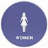 HY-KO 12 in. x 12 in. Plastic Braille Women Bathroom ADA Approved Sign