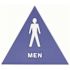 HY-KO 12 in. x 12 in. Plastic White On Blue ADA Approved Men Restroom Sign