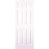 Masonite 34 in. x 80 in. Textured 6-Panel Primed White Hollow Core Composite Interior Door Slab