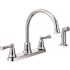 MOEN Capstone Double Handle Side Sprayer Standard Kitchen Faucet in Chrome