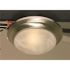 Royal Cove 1-Light Brushed Nickel Flushmount Twist and Lock with Alabaster Swirl Glass